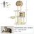 PawHut - arbre à chat style cosy chic H.150 cm - beige