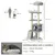 PawHut - arbre à chat multi-équipement H.146 cm - gris