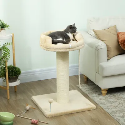 PawHut - arbre à chat multi-équipement H.83 cm - beige