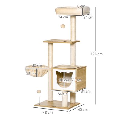 PawHut - arbre à chat multi-équipement