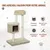 PawHut - arbre à chat multi-équipement H.96 cm - beige café