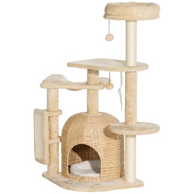 PawHut - arbre à chat style cosy chic H.112 cm - beige
