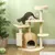 PawHut - arbre à chat style cosy chic H.112 cm - beige