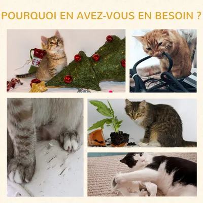 PawHut - arbre à chat multi-équipement H.92 cm - gris