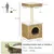 PawHut - arbre à chat style cosy chic H.83 cm - naturel