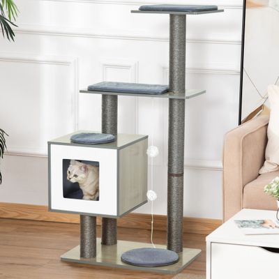 PawHut ? Arbre à chat design griffoirs niche plateformes boules