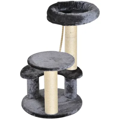 PawHut - arbre à chat multi-équipement H.65 cm - gris