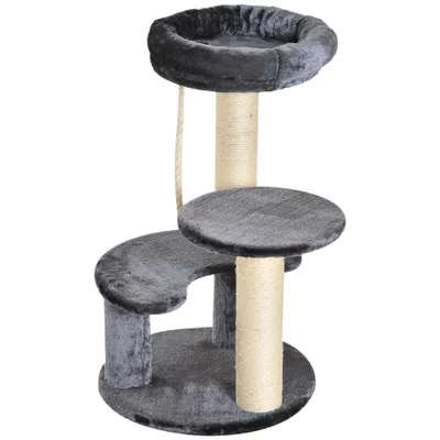 PawHut - arbre à chat multi-équipement H.65 cm - gris