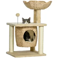 PawHut - arbre à chat style cosy chic H.74 cm - beige