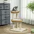 PawHut - arbre à chat style bohème aspect rotin tressé H.75 cm - beige
