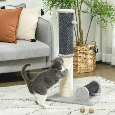 PawHut - arbre à chat multi-équipement H.85 cm - gris