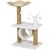 PawHut - arbre à chat style cosy chic fleur H.65 cm - blanc naturel