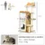 PawHut - arbre à chat multi-équipement H.133 cm - blanc hêtre clair