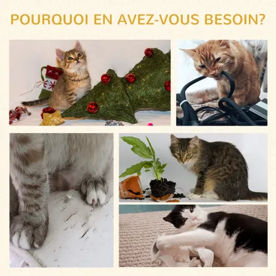 PawHut - arbre à chat multi-équipement H.133 cm - blanc hêtre clair PawHut - arbre à chat multi-équipement H.133 cm - blanc hêtre clair