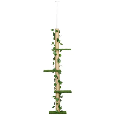 PawHut ? Arbre à chat poteau à griffer design réglable H.202- 242 cm