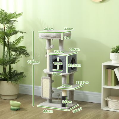 PawHut - Arbre à chat multi-équipement H.104 cm