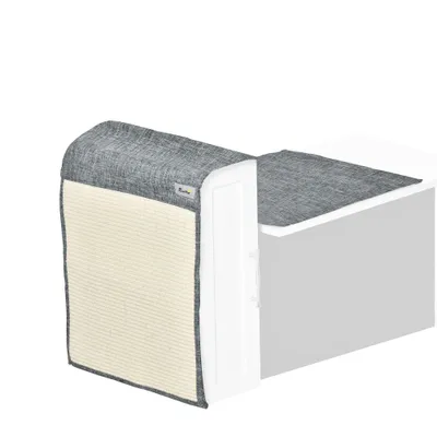PawHut ? Lot de 2 tapis griffoir chat de canapé sol ou mur gris