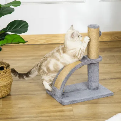 PawHut - arbre à chat multi-équipement H.43 cm - gris