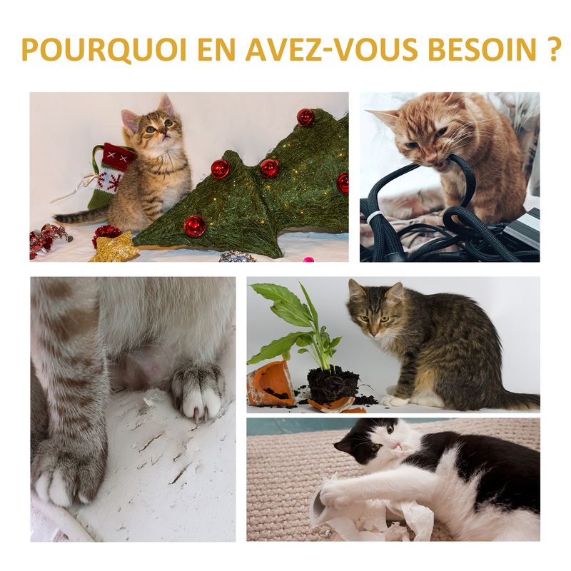 PawHut - arbre à chat multi-équipement H.43 cm - gris