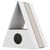 PawHut - niche chat design triangulaire H. 69 cm - blanc