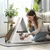 PawHut - niche chat design triangulaire H. 69 cm - blanc PawHut - niche chat design triangulaire H. 69 cm - blanc