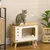 PawHut - niche pour chat design poste télévision H.43 cm - bois clair blanc