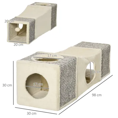 PawHut - arbre à chat multi-équipement H.65 cm - gris