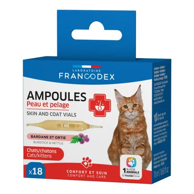 Ampoules Peau et Pelage 18 X 1 ML Pour Chatons et Chats
