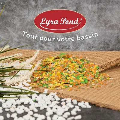 Lyra Pond Pond Multi Flakes aliment pour bassin en seau Lyra Pond Pond Multi Flakes aliment pour bassin en seau