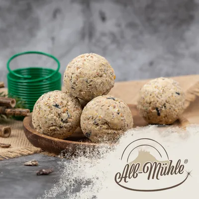 Lyra Pet® Boulettes de mésanges du moulin d'Alb fruits + distributeur