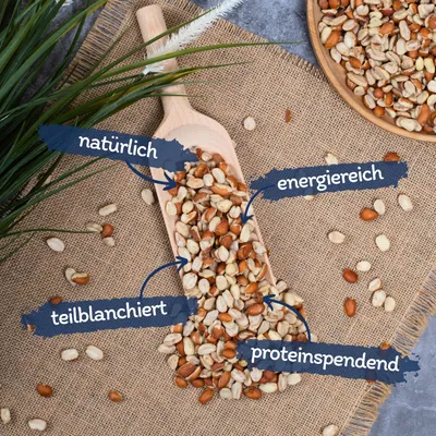 Lyra Pet® Splits de cacahuètes mélangés blanchis et avec peau