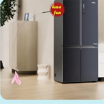 MCBOSON Plume Canne à pêche Teaser pour chat,Rose