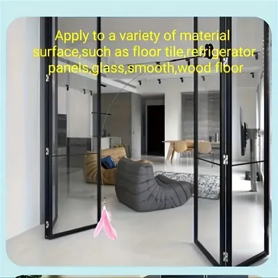 MCBOSON Plume Canne à pêche Teaser pour chat,Rose