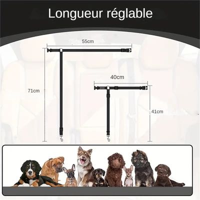 MCBOSON  Ceinture de sécurité pour chien dans le véhicule