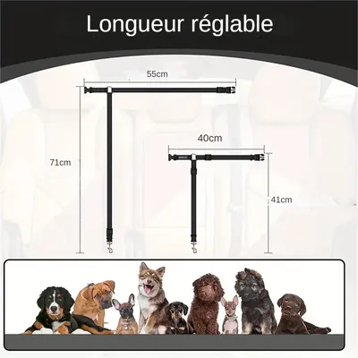 MCBOSON  Ceinture de sécurité pour chien dans le véhicule