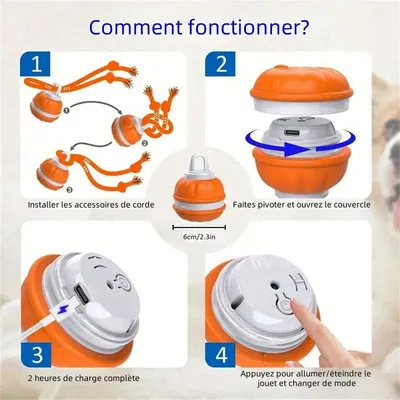 MCBOSON Balle roulante automatique pour chien