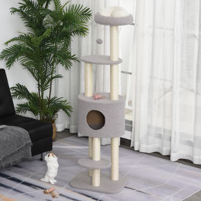 PawHut - arbre à chat griffoirs niche plateformes