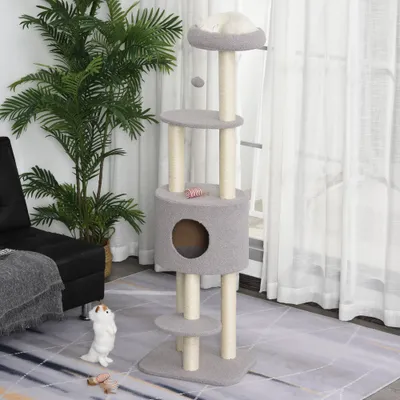 PawHut - arbre à chat griffoirs niche plateformes