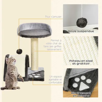 PawHut - arbre à chat griffoir grattoir design