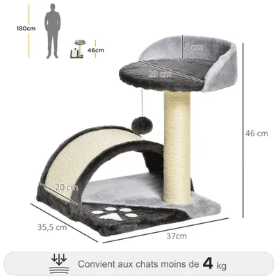 PawHut - arbre à chat griffoir grattoir design