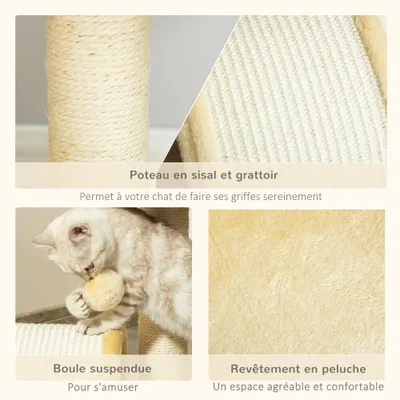 PawHut - arbre à chat griffoir grattoir design PawHut - arbre à chat griffoir grattoir design