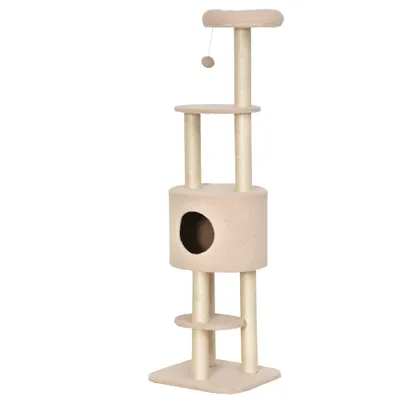 PawHut - arbre à chat griffoirs niche plateformes