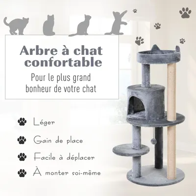 PawHut - arbre à chat design oreilles PawHut - arbre à chat design oreilles