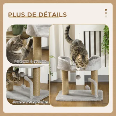 PawHut - arbre à chat griffoirs boules plateforme