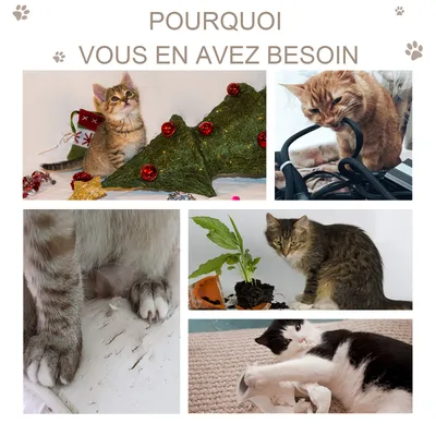 PawHut - arbre à chat griffoir grattoir 2 plateformes