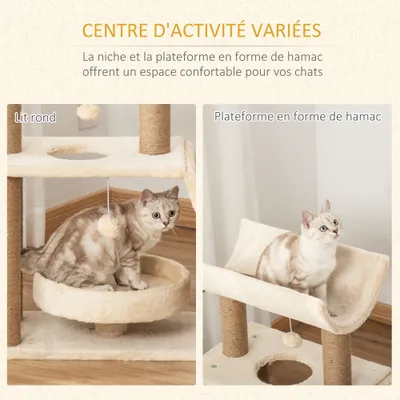 PawHut - arbre à chat design multiforme