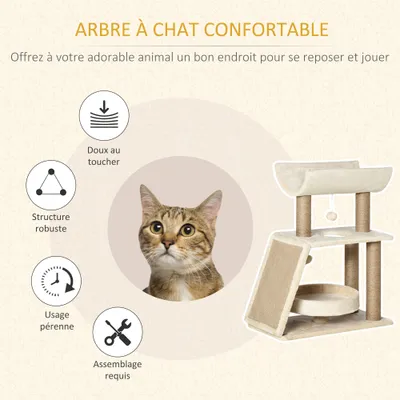 PawHut - arbre à chat design multiforme