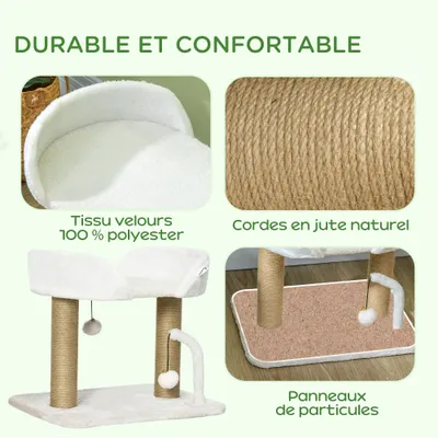 PawHut - Arbre à chat griffoirs boules plateforme