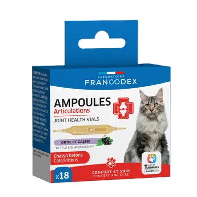 Francodex - Ampoules Articulations 18 x 1 ml Pour Chatons et Chats Francodex - Ampoules Articulations 18 x 1 ml Pour Chatons et Chats
