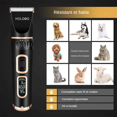 MCBOSON Tondeuse pour chiens avec lame titane - céramique